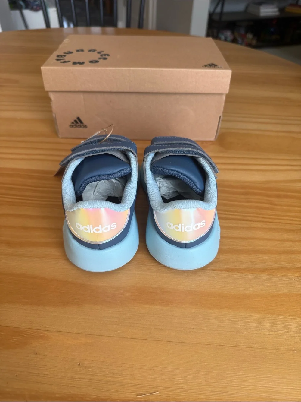 Adidas Grand Court 2.0 Toddler Bubble Comfy Blue Sneakers NEW IN BOX!